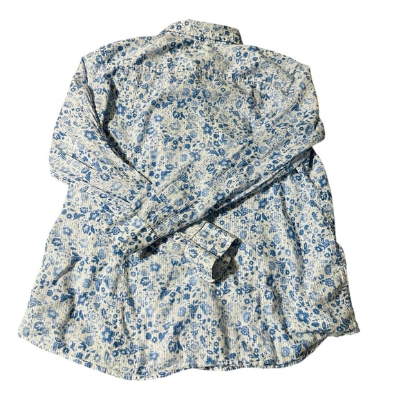 Eddie Bauer women's size XL floral button down top - Picture 2 of 5